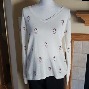 White House Black Market embellished sweater